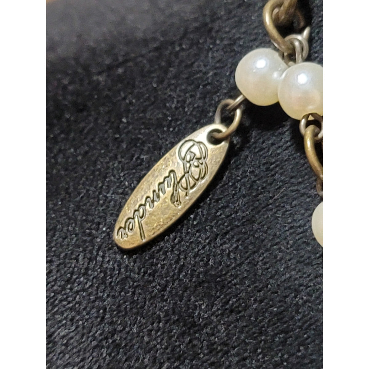 Plunder Pearl Flower Necklace, Earrings Bracelet Set Handmade Vintage Jewelry