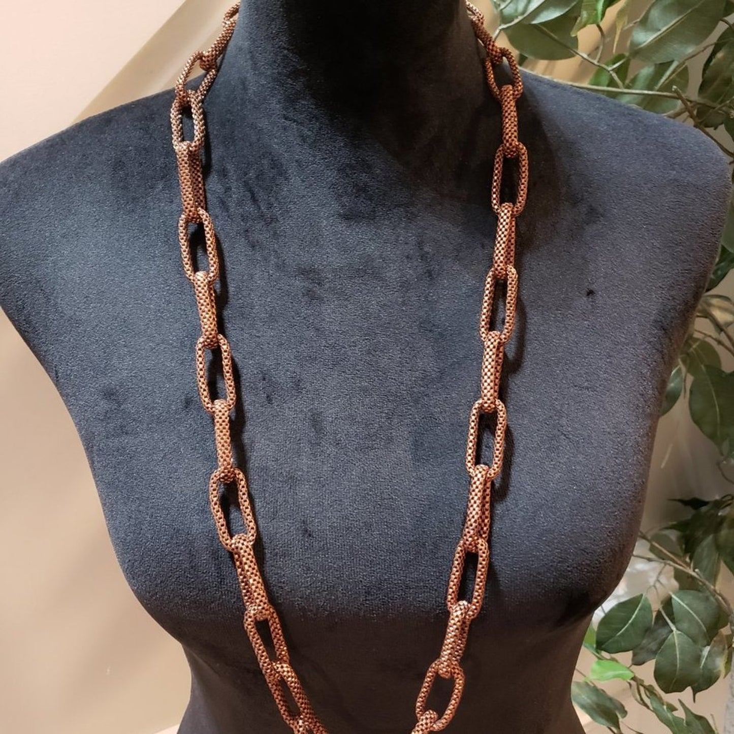 Women Fashion Gold Tone Square Multi Chain Link Collar Necklace w/ Lobster Clasp