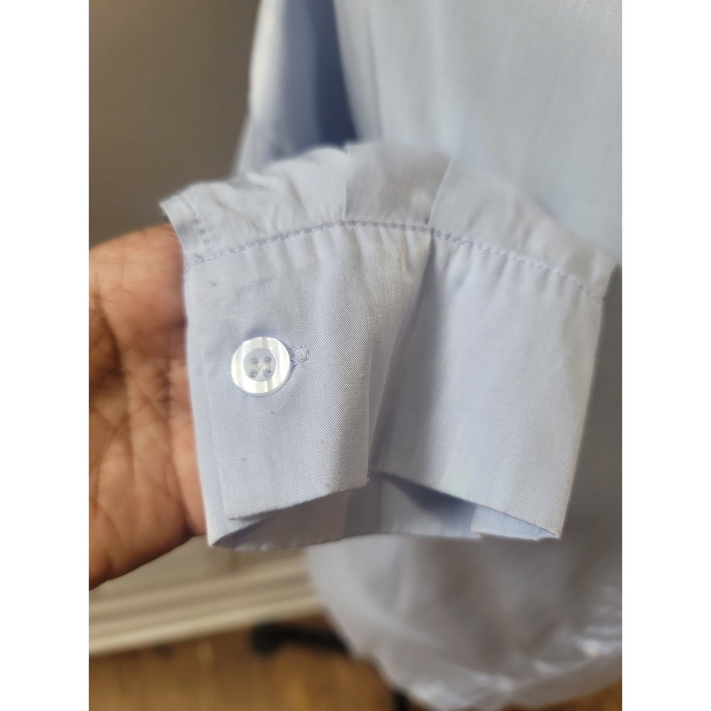 Dazy Blouse Women’s Medium Light Blue Button Down Shirt Long Sleeve Collared