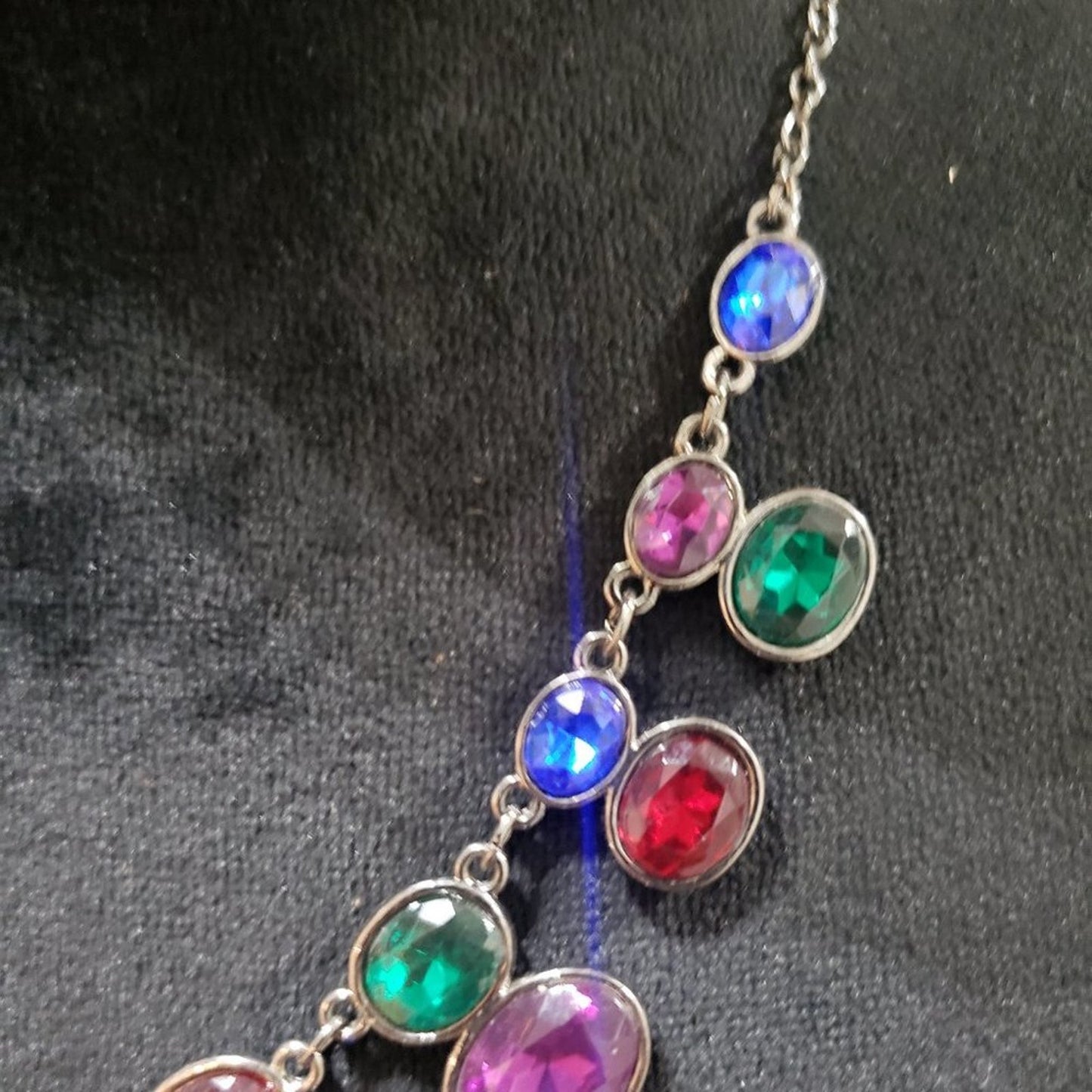Women Fashion Crystal Estate Gloria Vanderbilt Two Row Necklace with Lobster Cla