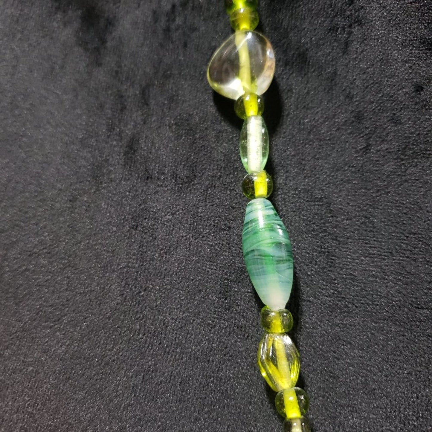 Women's Vintage Murano Glass Beaded with Lobster Clasp Long Necklace