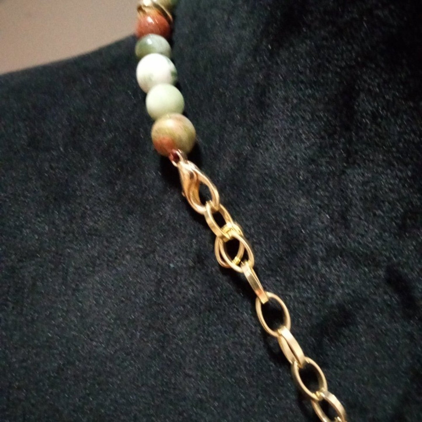 Womens Fashion Multicolor Chunky Pearl Beaded Collar Necklace with Lobster Clasp