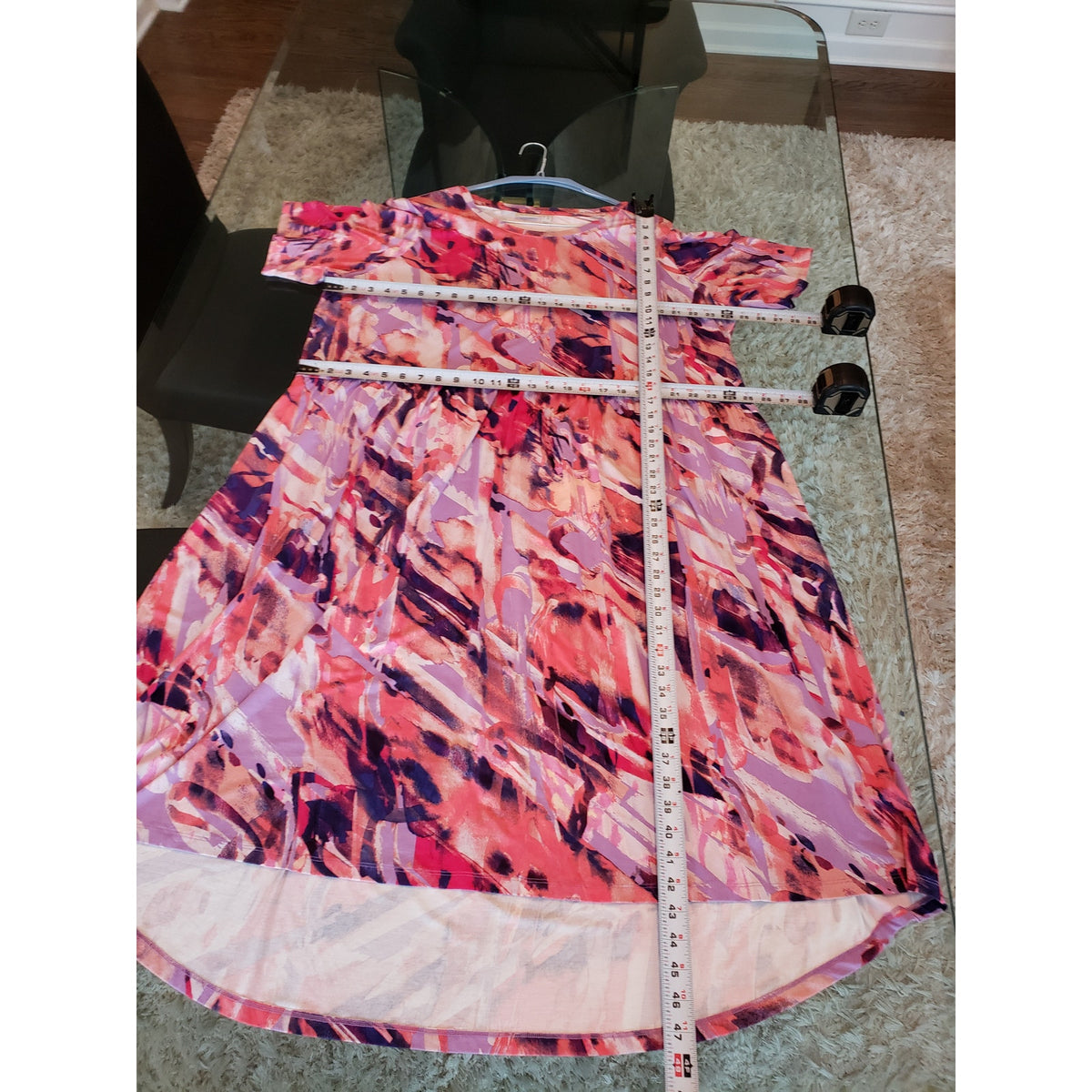 LOGO by Lori Goldstein Dress Women 2X Multicolor Midi Stretch Soft Knit Casual