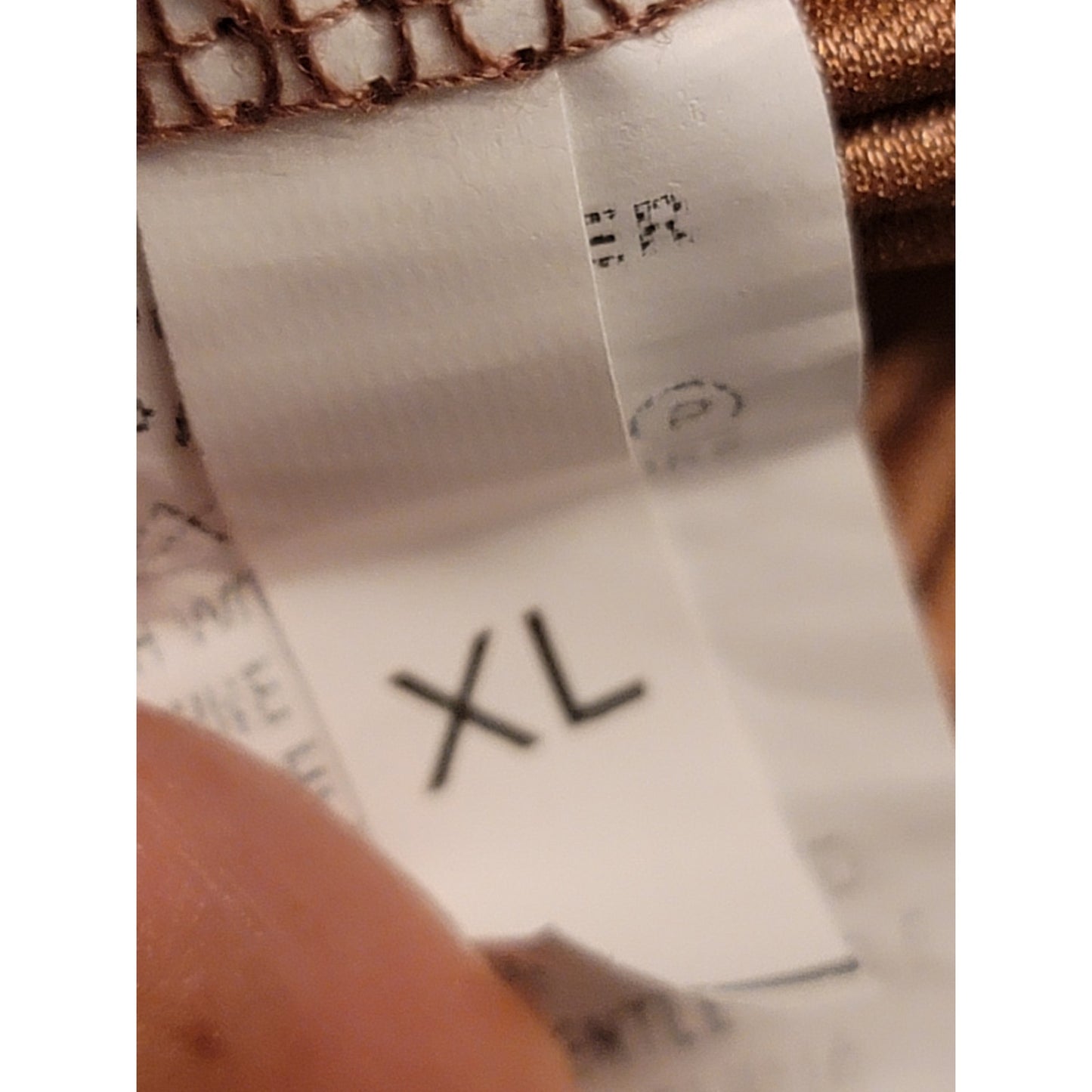 Polyester Pants Women's Size XL Pleated Light Brown Stretch Elastic Waist Luxury