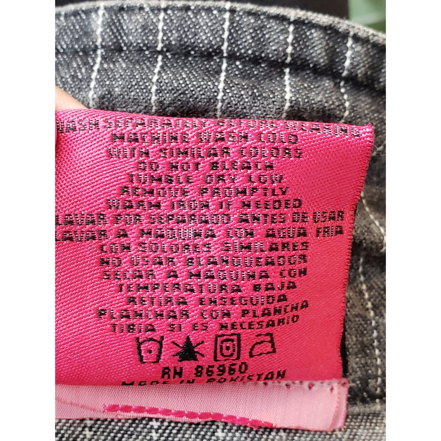 Carlo's Denims Blazer Jacket Women Small Gray Striped Peak Lapel Single Breasted
