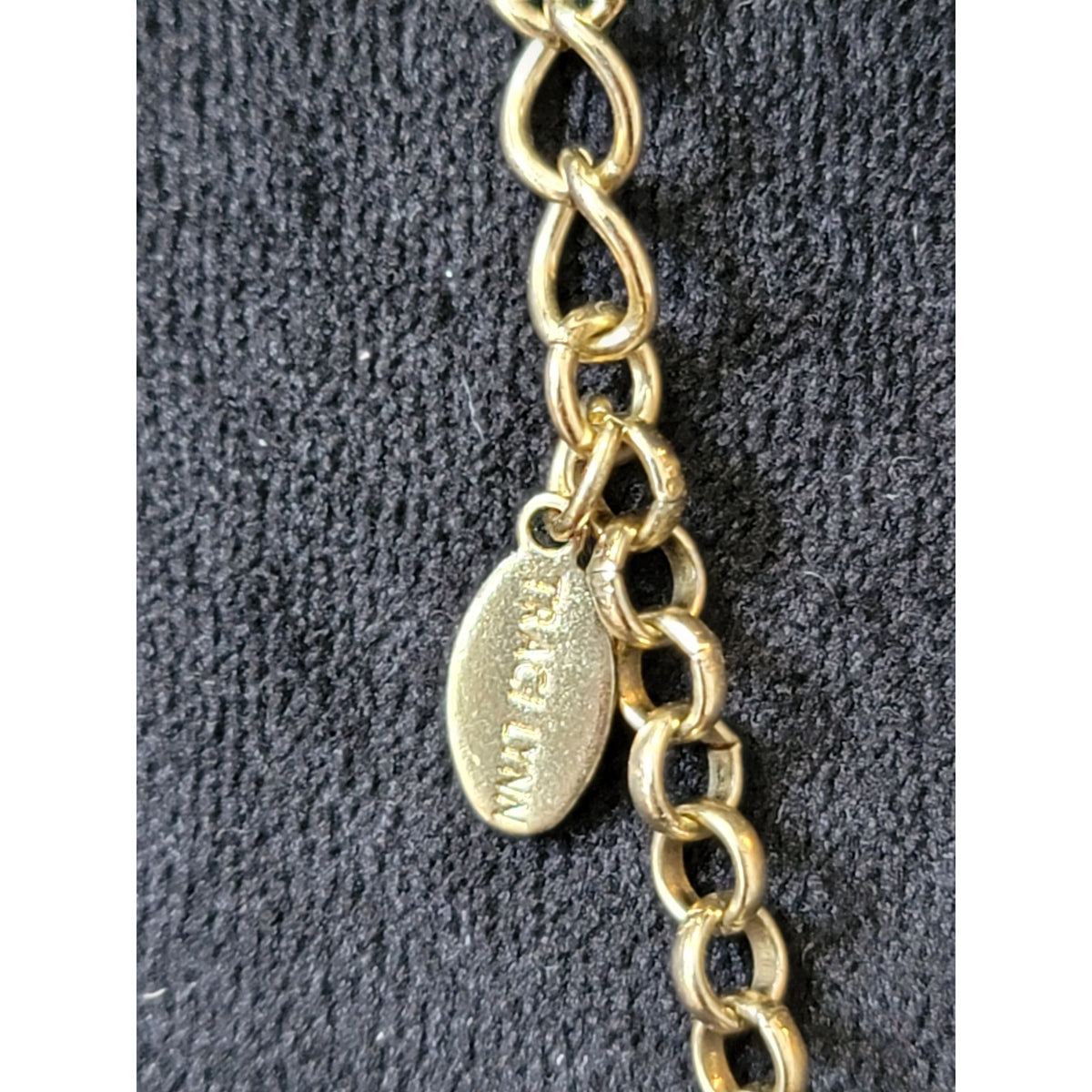 Chico's Women's Key Pendant Necklace With Colorful Gemstones Lobster Clasp Chain