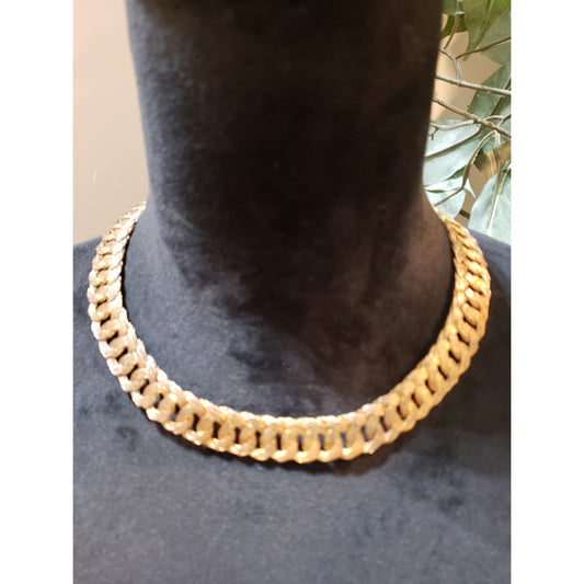 Womens Fashion Bronze Tone Braided Wire Chain Necklace Jewelry with Hook & Eye