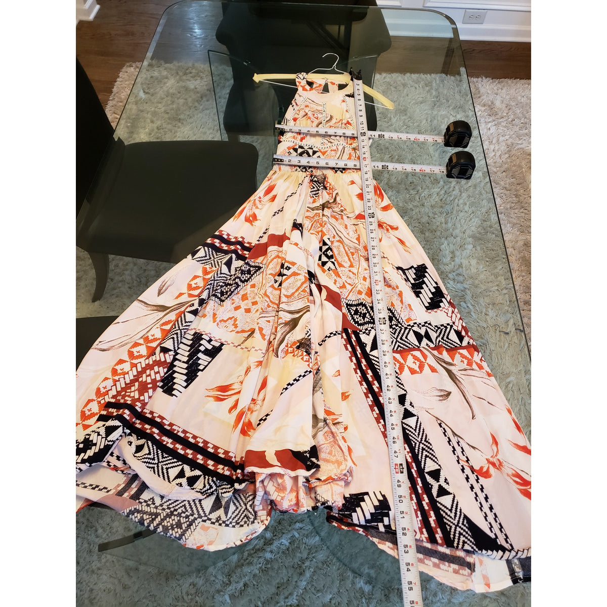 Abel The Label Maxi Dress Women S Multicolor Boho Sleeveless Rayon Sundress