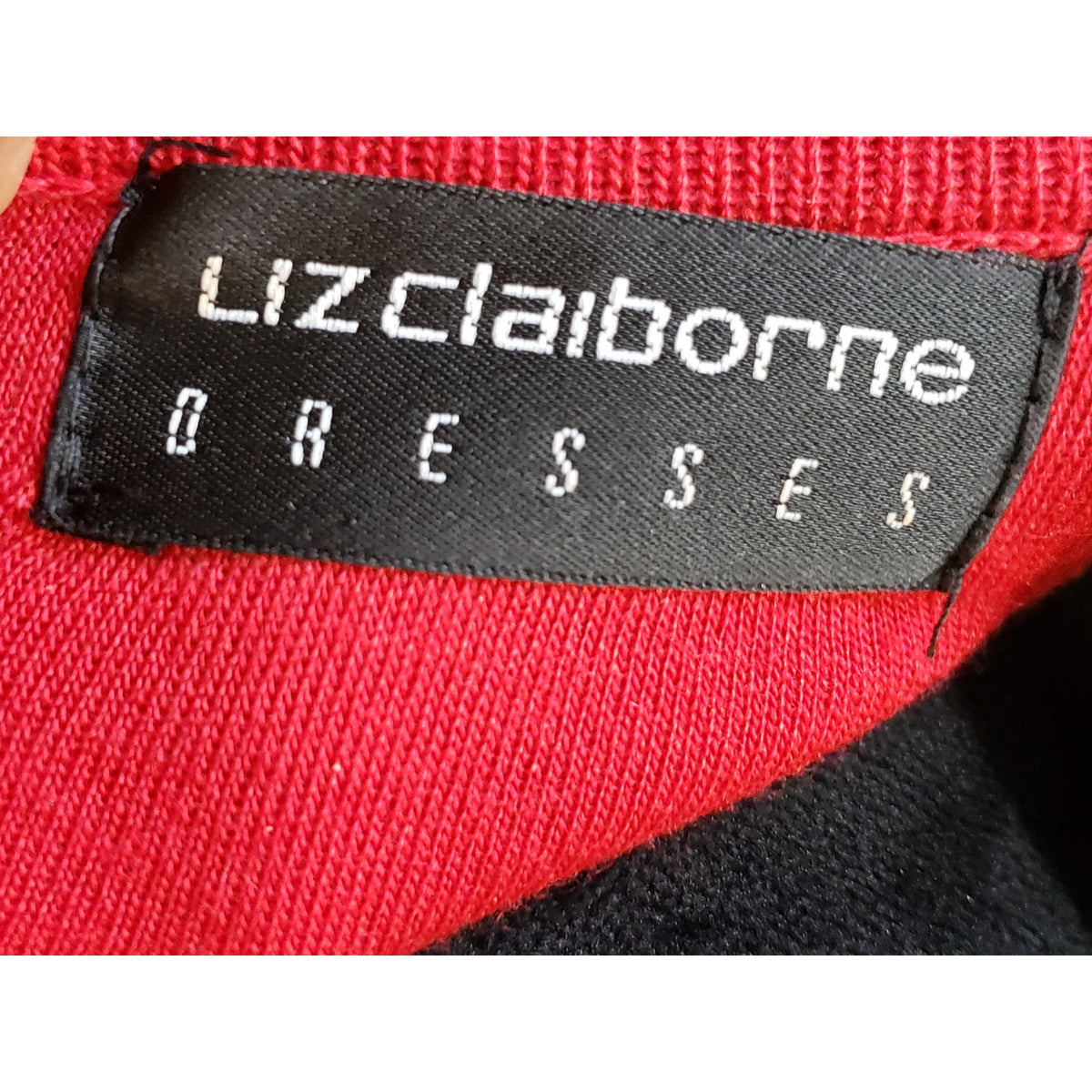 Liz Claiborne Sheath Dress Womens M Red Knit Raglan Sleeve Round Neck Back Zip