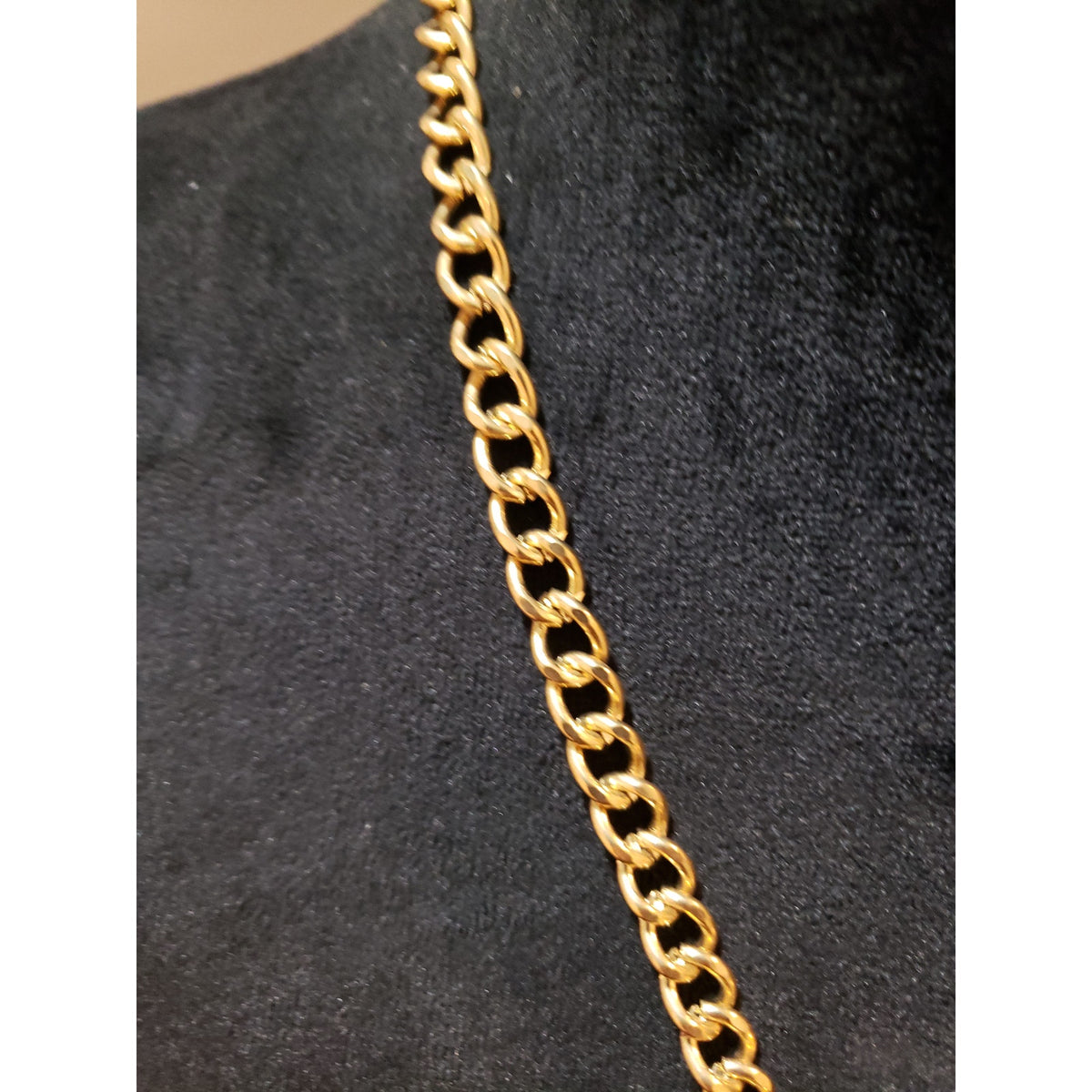 Southwestern Gold Tone Faux Turquoise Black Cream Enamel Rhinestone Necklace