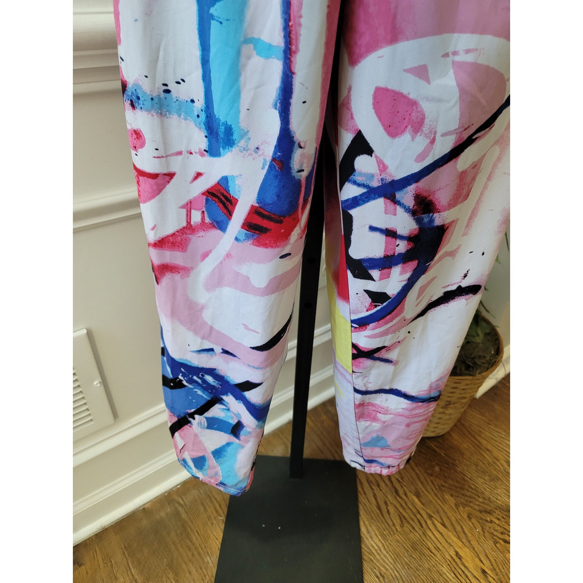 New York & Company Abstract Print Jumpsuit Women's Size Small Multicolor