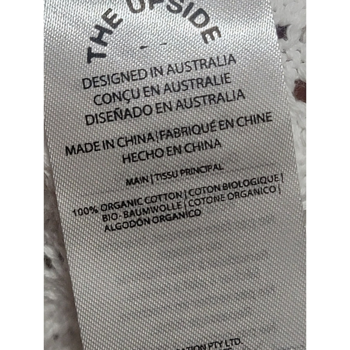 The Upside Stitch Sweater Women Medium White Open Knit Ribbed Armhole Sleeveless