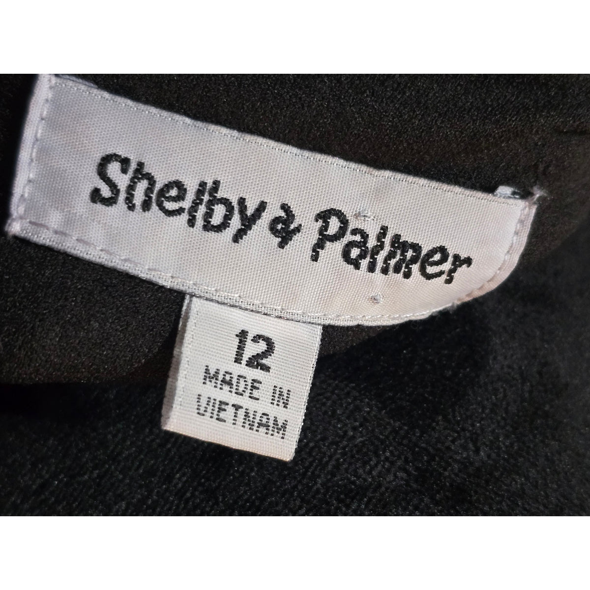 Shelby & Palmer Sheath Dress Women's Size 12 Pleated Back Zipper Short Sleeves
