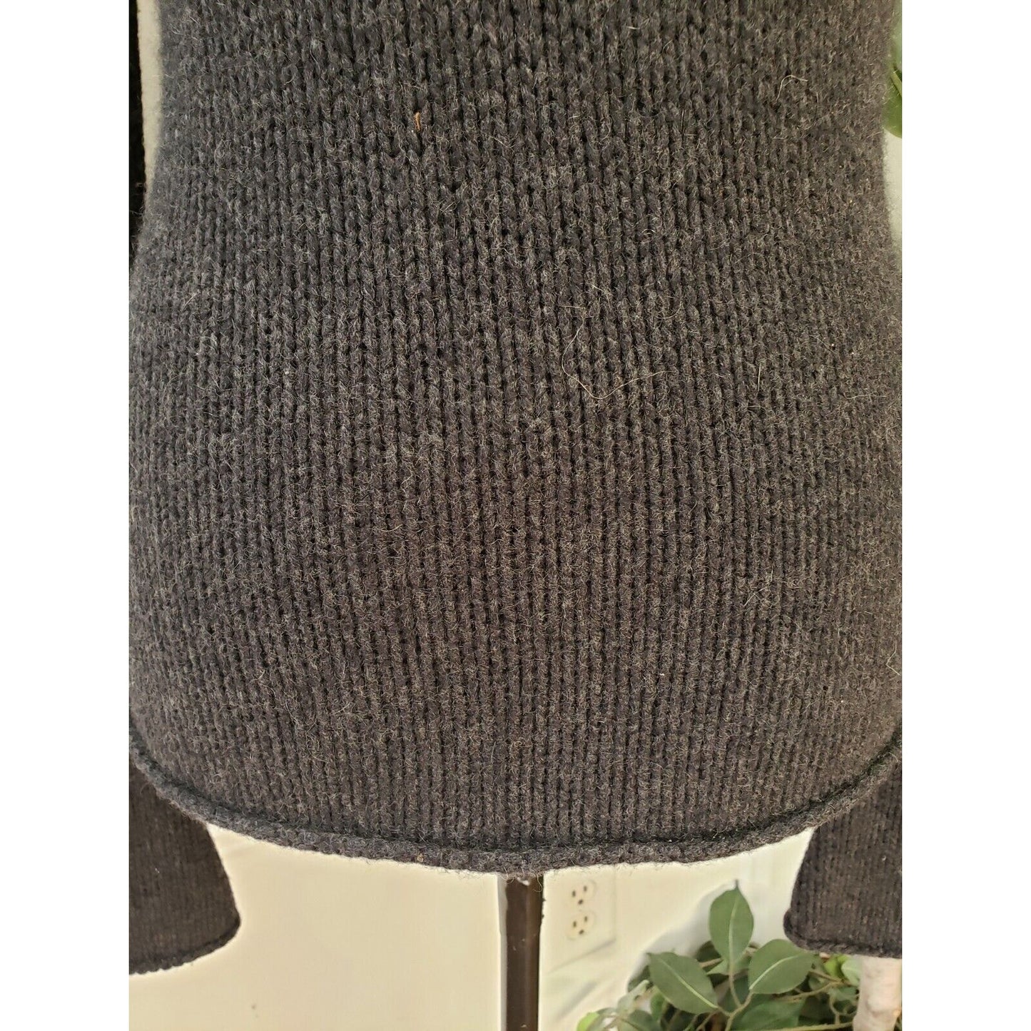 Women's Gray Solid Knit Polyester Pullover Cowl Neck Long Sleeve Sweater Small