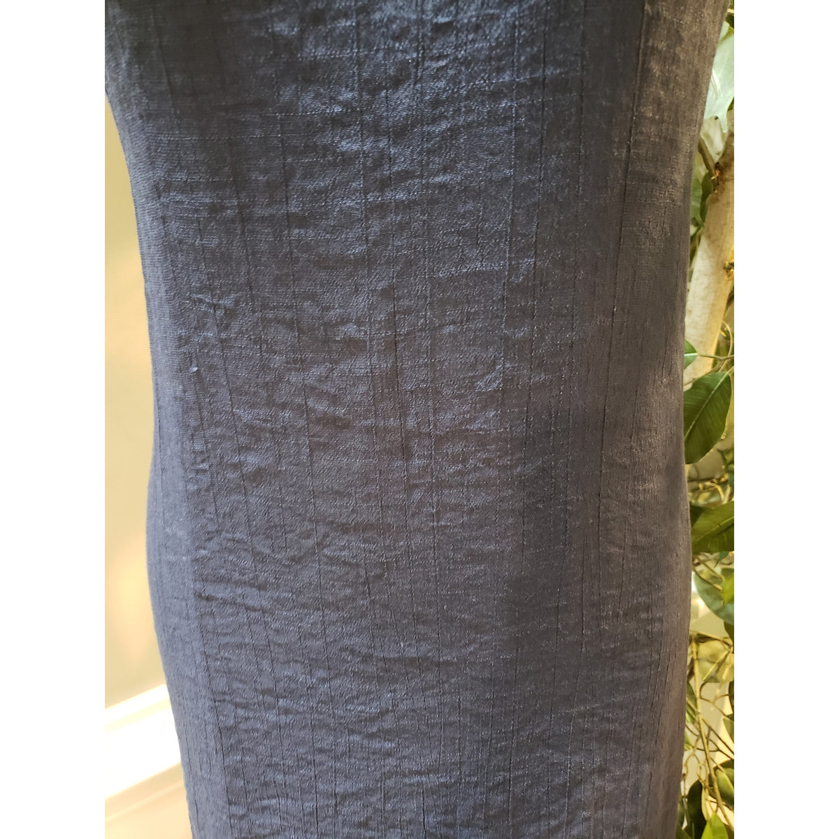 Mlle Gabrielle Maxi Dress Women's Size 2X Blue Rayon Keyhole Hi-Low Sleeveless