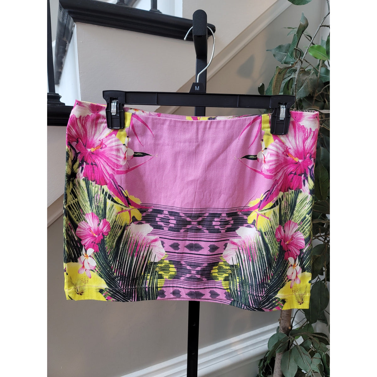 Buffalo David Bitton Mini Skirt Women's Size S/P Multicolor Tropical Floral