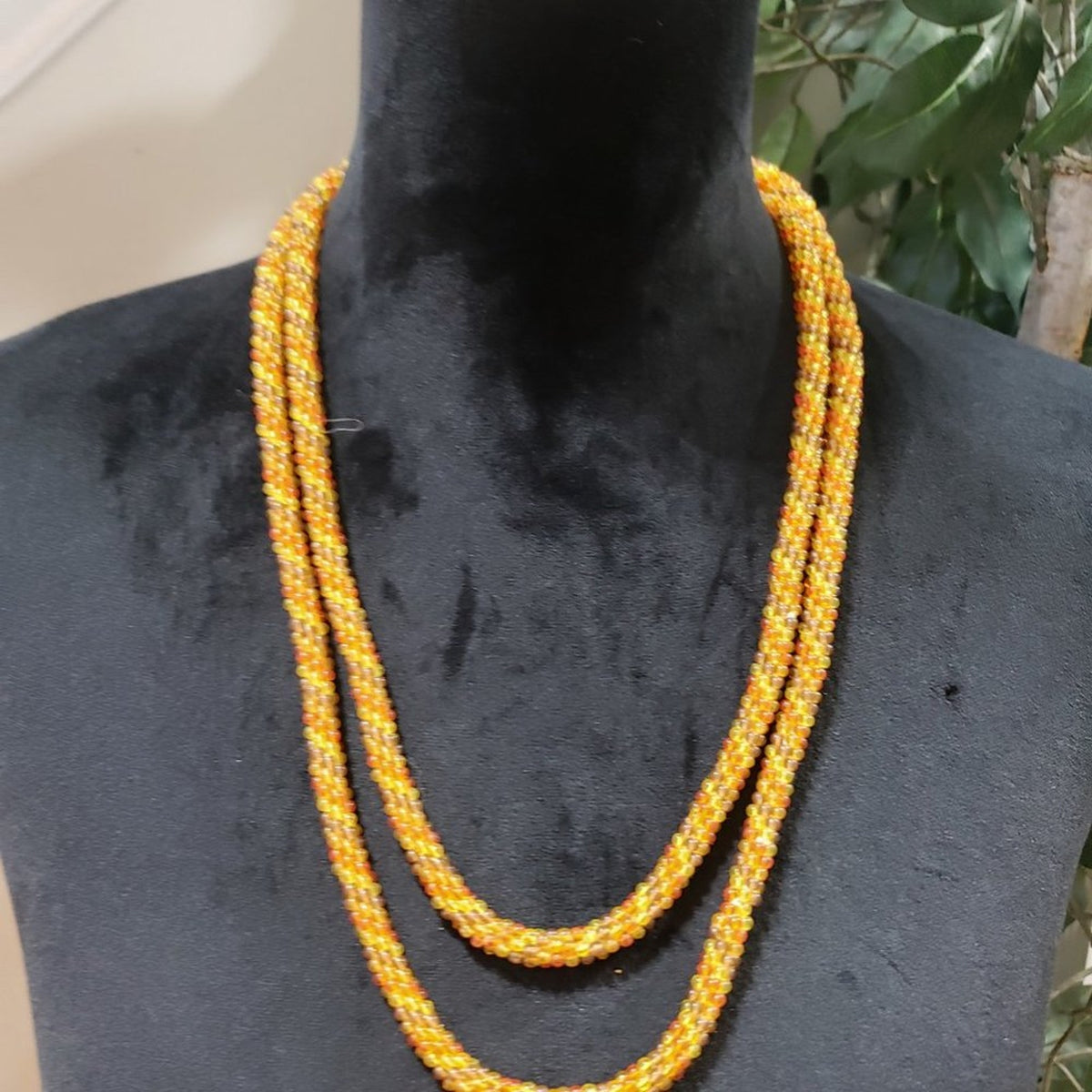 Women Fashion Elegant Double Strand Multicolor Tiny Glass Beaded Necklace