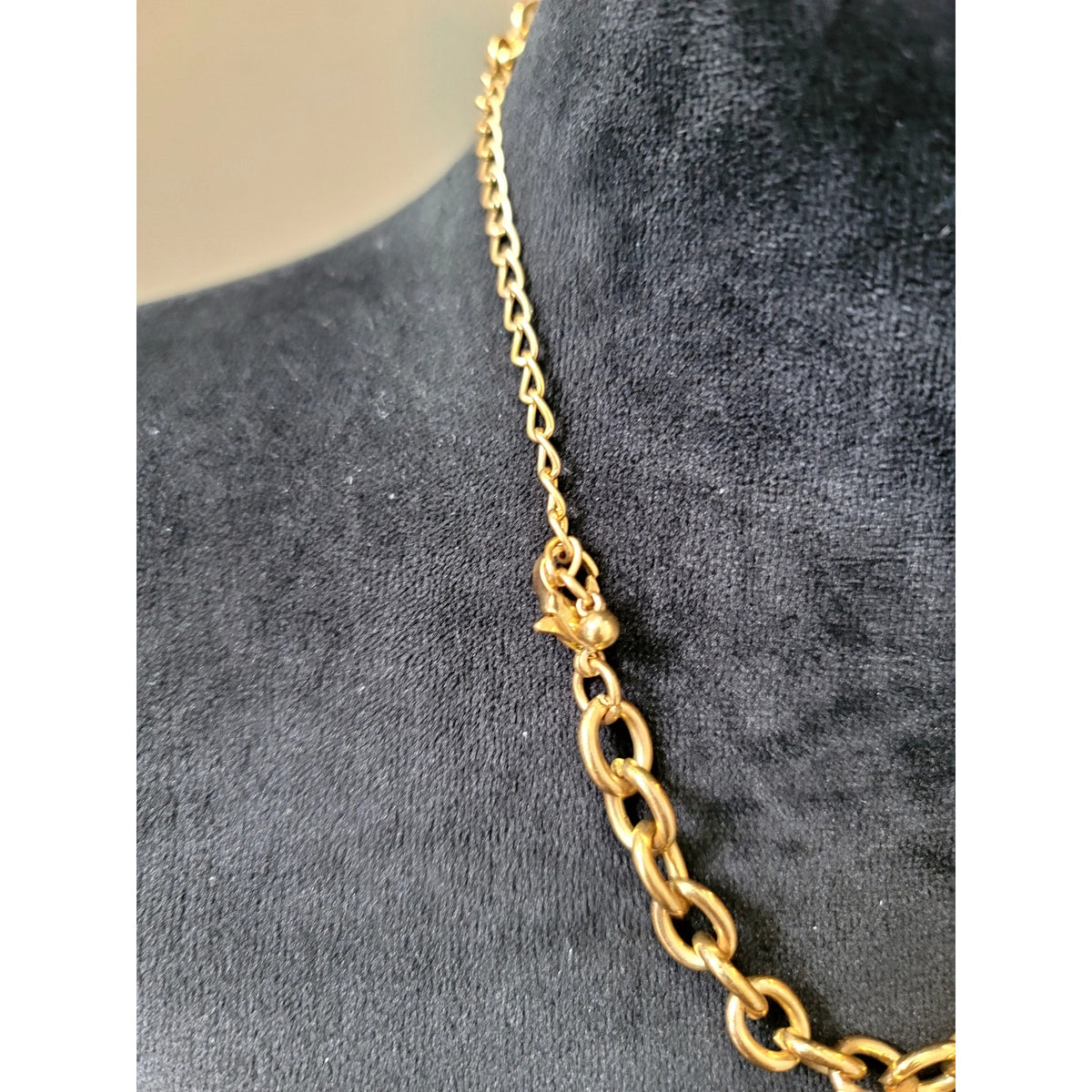 Gold Tone Layered Crescent Bib Statement Necklace Modern Boho