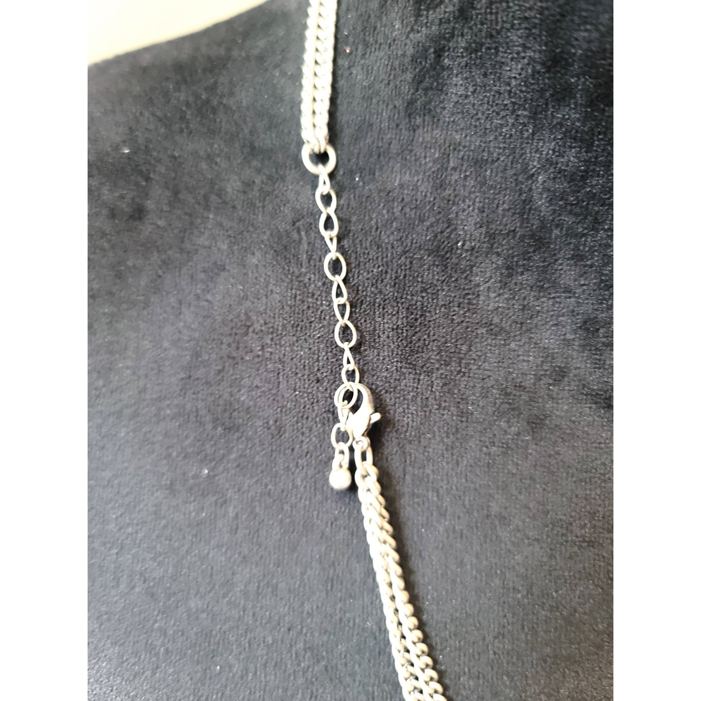 Women's Boho Tribal Layered Chain Pendant Necklace Silver Lobster Clasp Unique