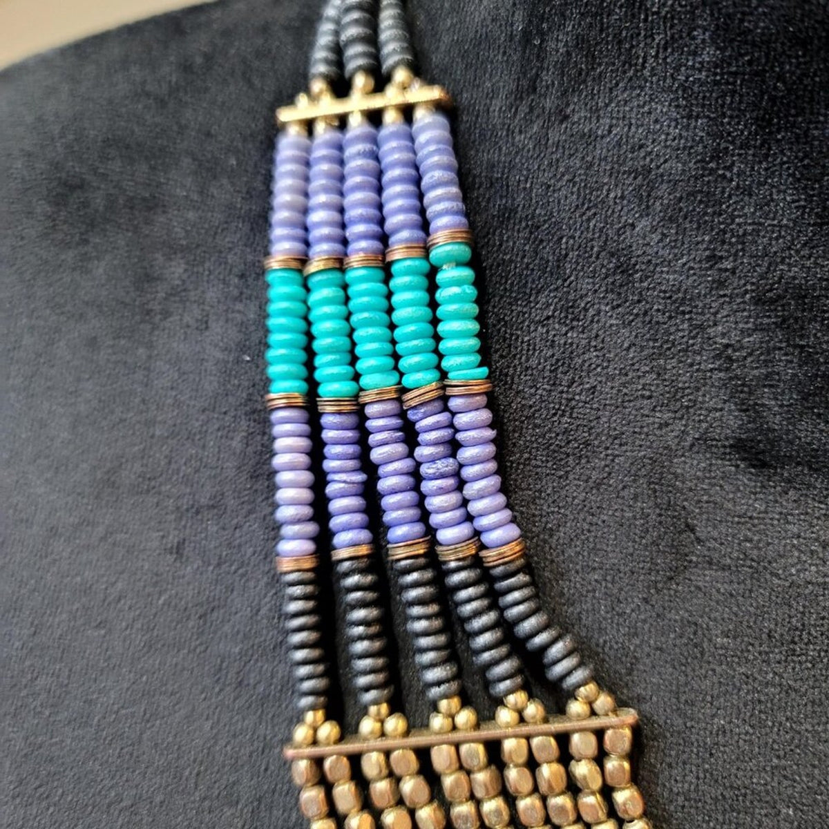 Womens Multicolor Multiple Layer Beaded Necklace Jewelry with Lobster Clasp
