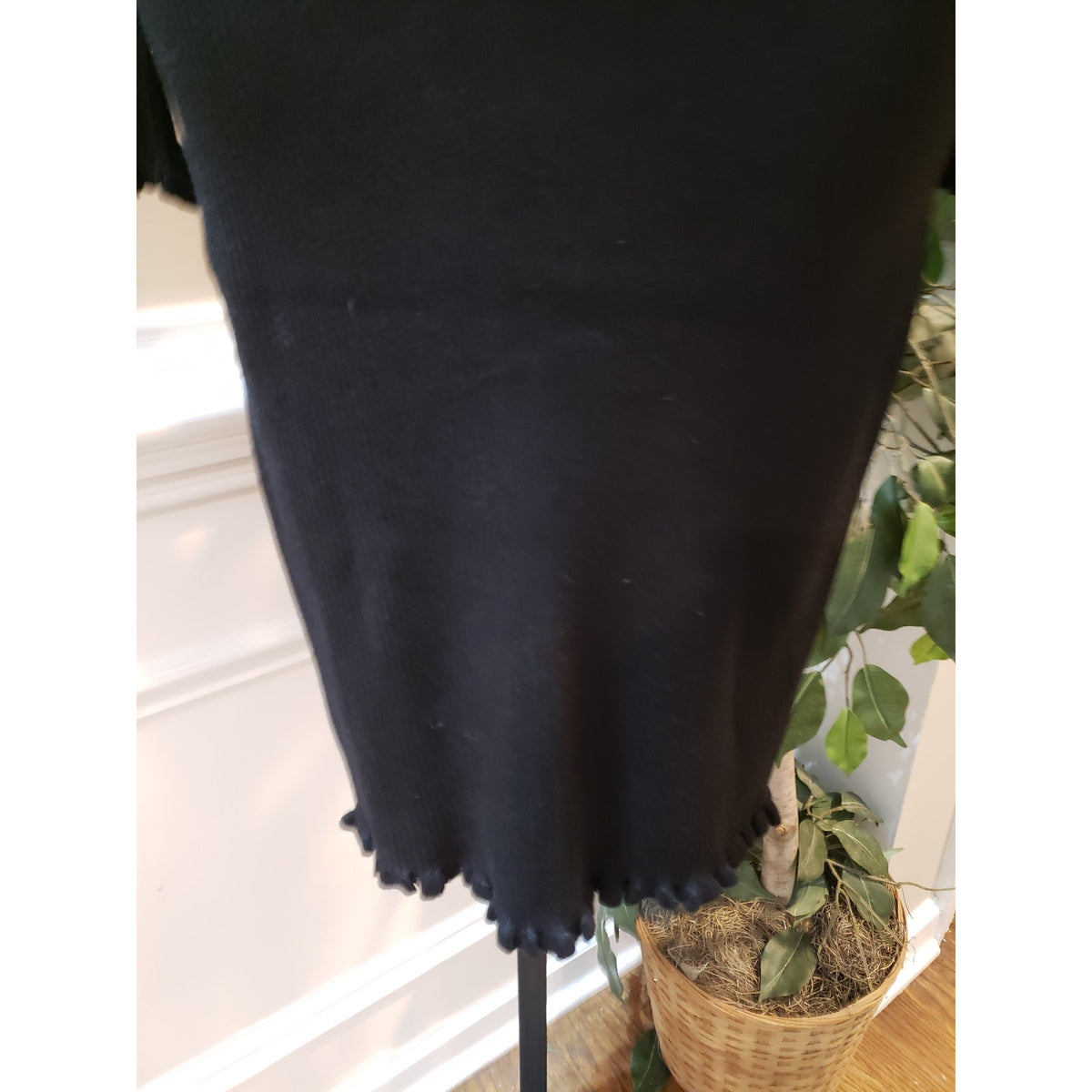 Fashion Nova Bodycon Dress Womens Small Black Floral Sheer Long Sleeve Mock Neck