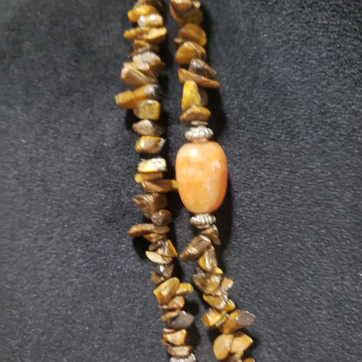 Women Fashion Double Strand Raw Split Baltic Amber Healing Beaded Long Necklace