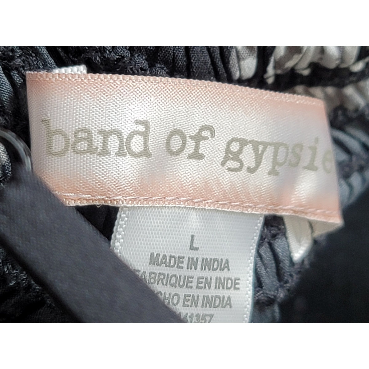 Band of Gypsies Maxi Dress Women's Large Black Floral Bustier Bodice Strappy