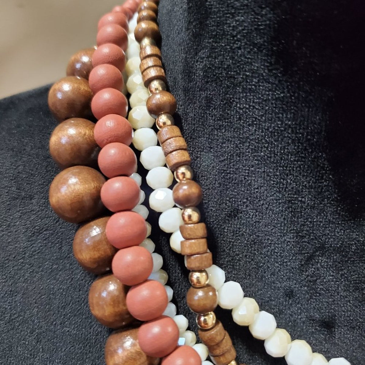 Womens Fashion Multicolor Multilayer Strand Beaded Collar Necklace Jewellery
