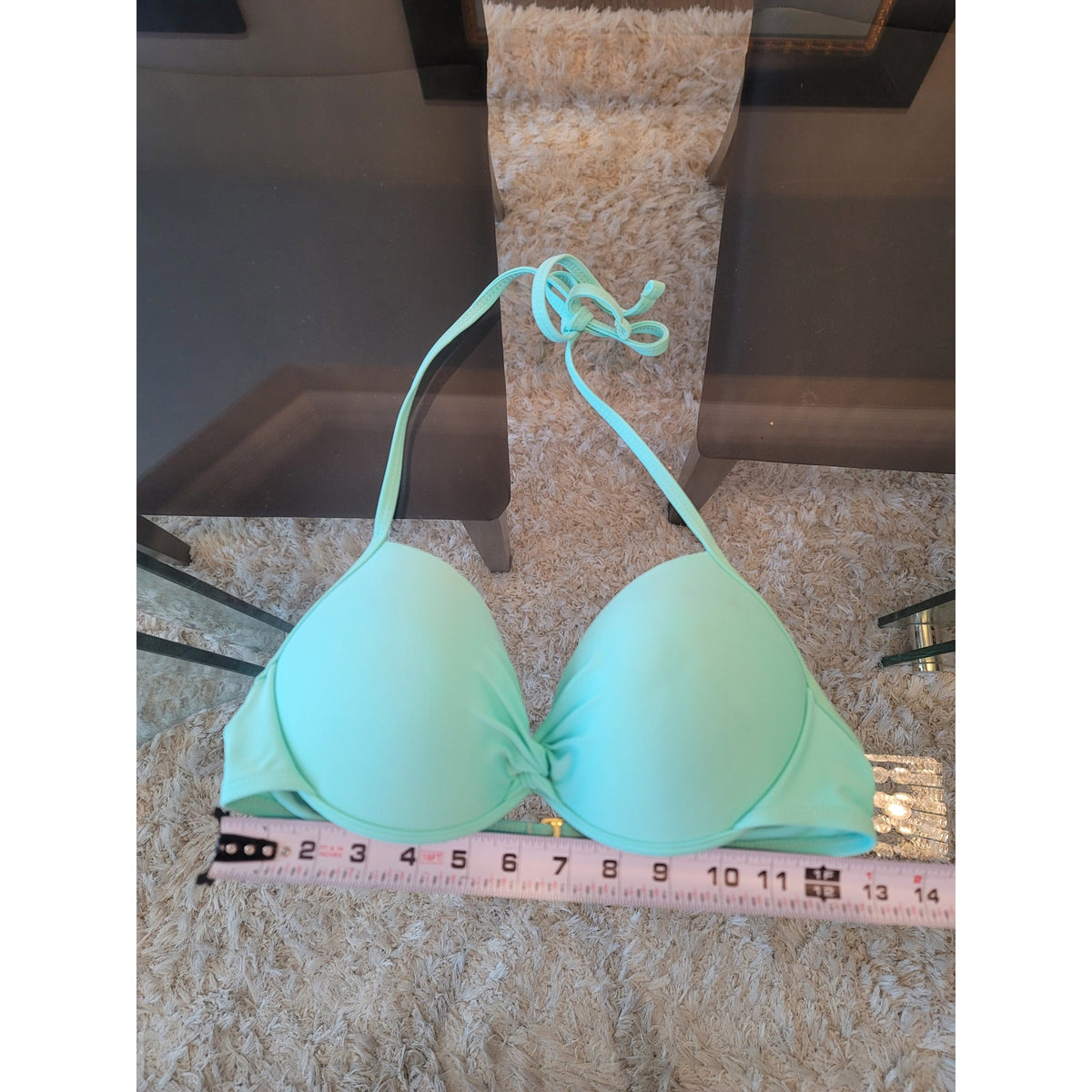Endless Sun Bikini Set Women Large Teal Side Tie Cheeky Bottoms Twist Front