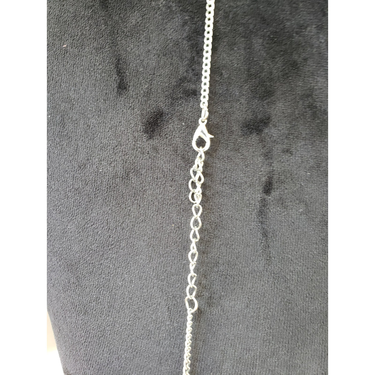 Women Silver Tone Acrylic & Metal Beads Long Chain Necklace Jewelry with Lobster