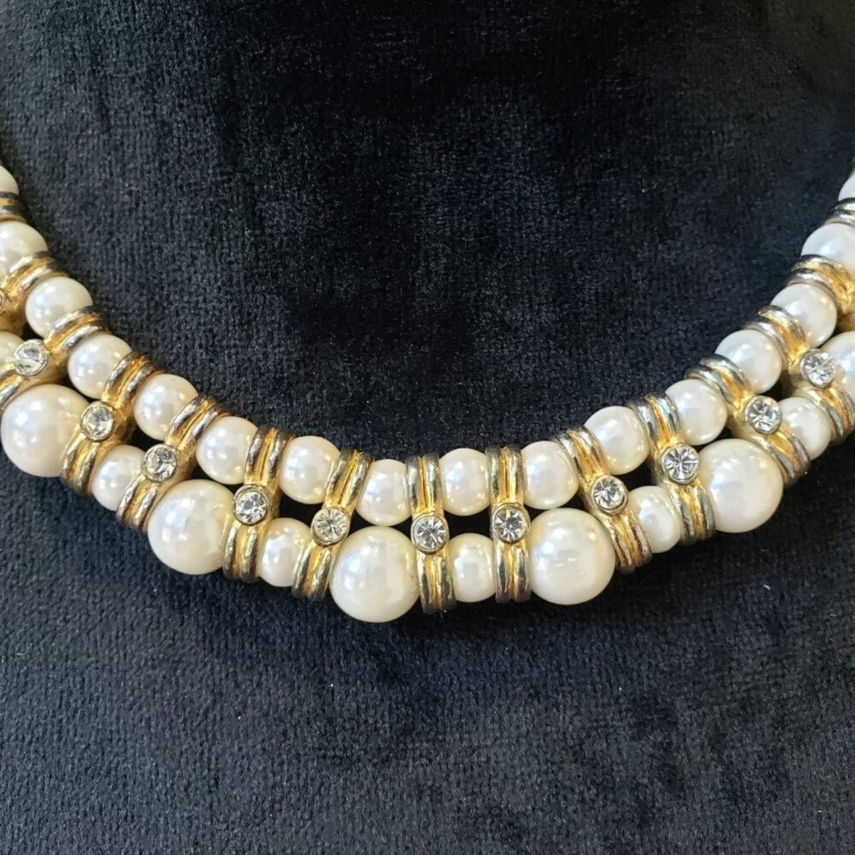 Womens Ivory Pearl Double Strand Beaded Necklace Jewelry with Hook & Eye ClaspWo