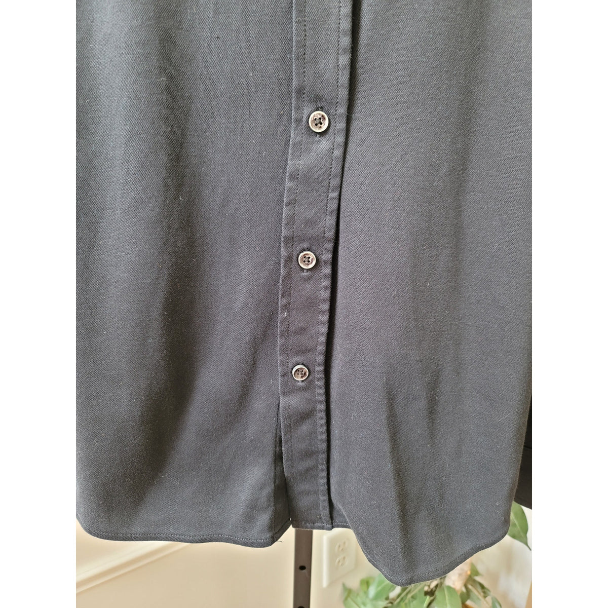 Tasso Elba Button-Down Shirt Men's Size X-Large Black Cotton Blend Collared