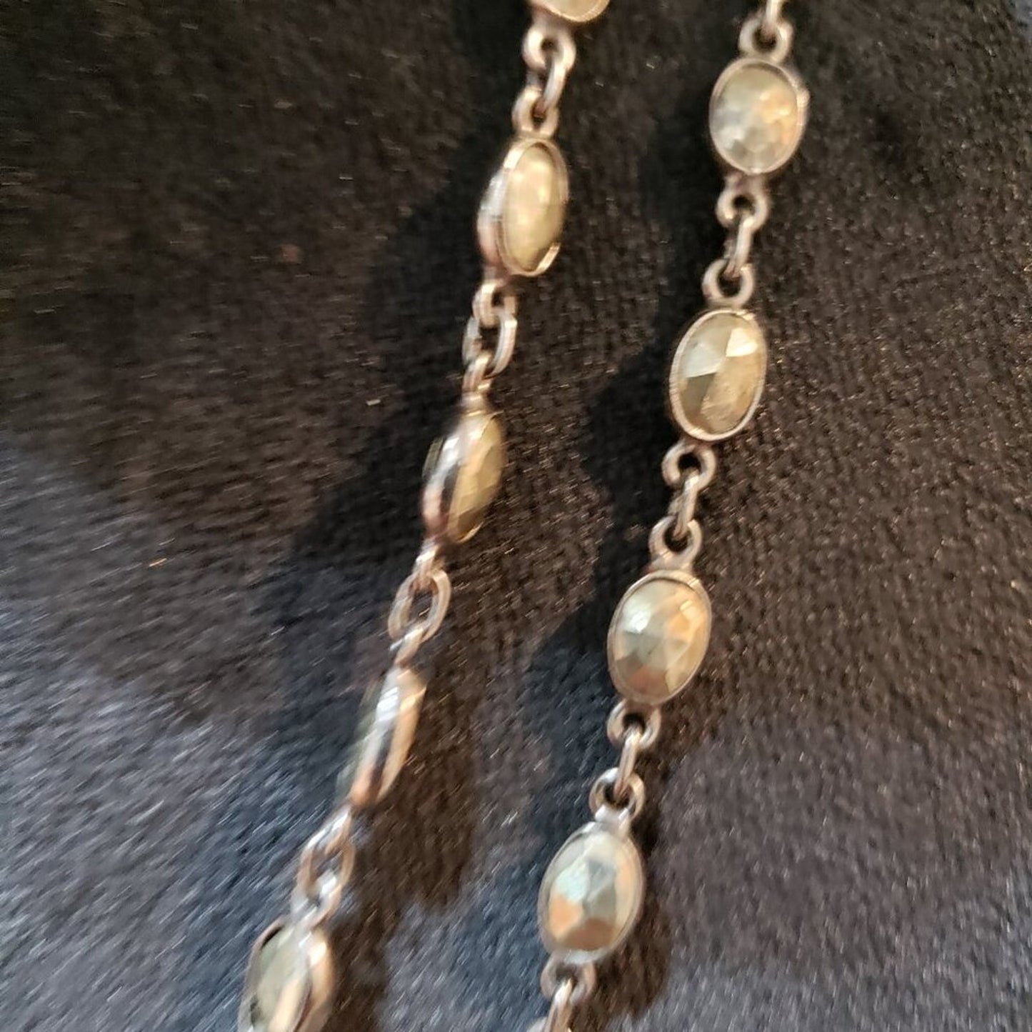Womens Fashion Gold Tone Beaded and Link Chain Necklace with S Shape Hook