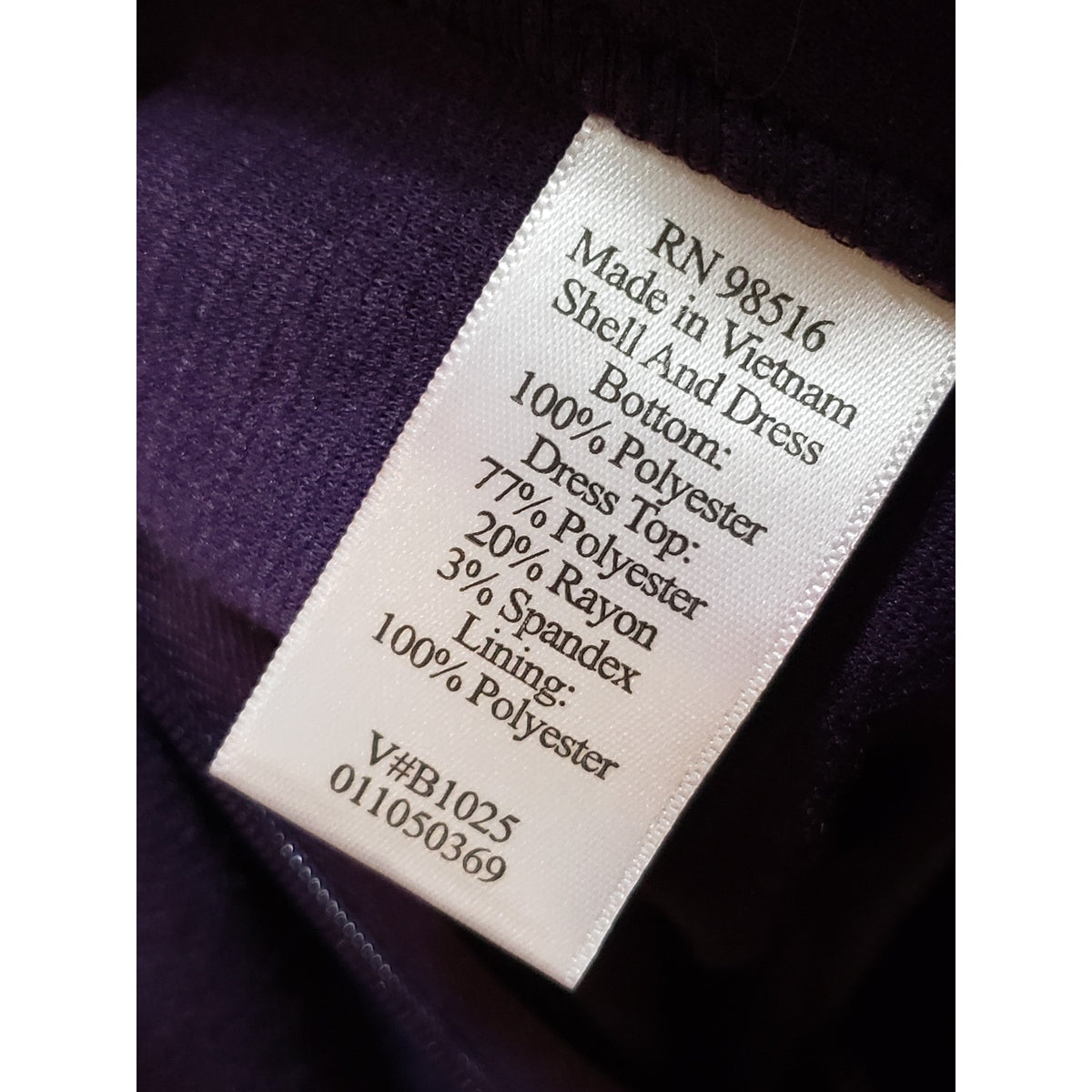 Coldwater Creek Sweater Dress Womens W20 Purple Mock Neck Knee Length Back Zip