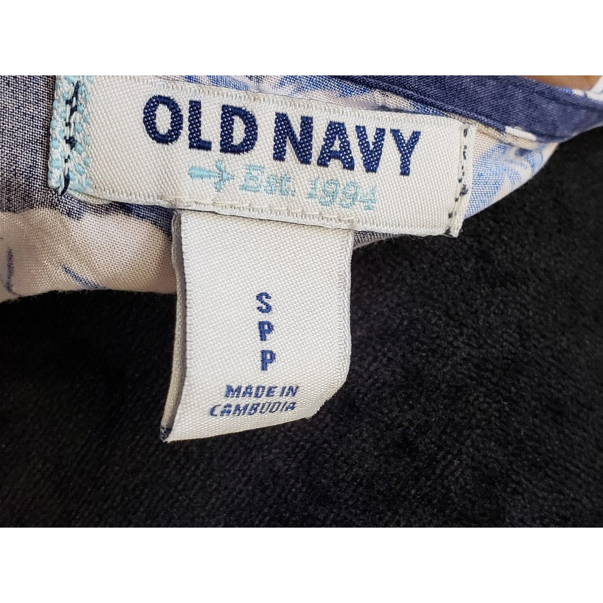 Old Navy Women's Blue Round Neck Short Sleeve Knee Length Sheath Dress Size PS
