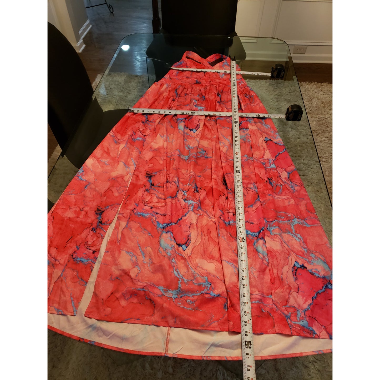 Fashion Nova Callie Maxi Dress Womens 2X Pink Empire Waist Pleated Cross Back