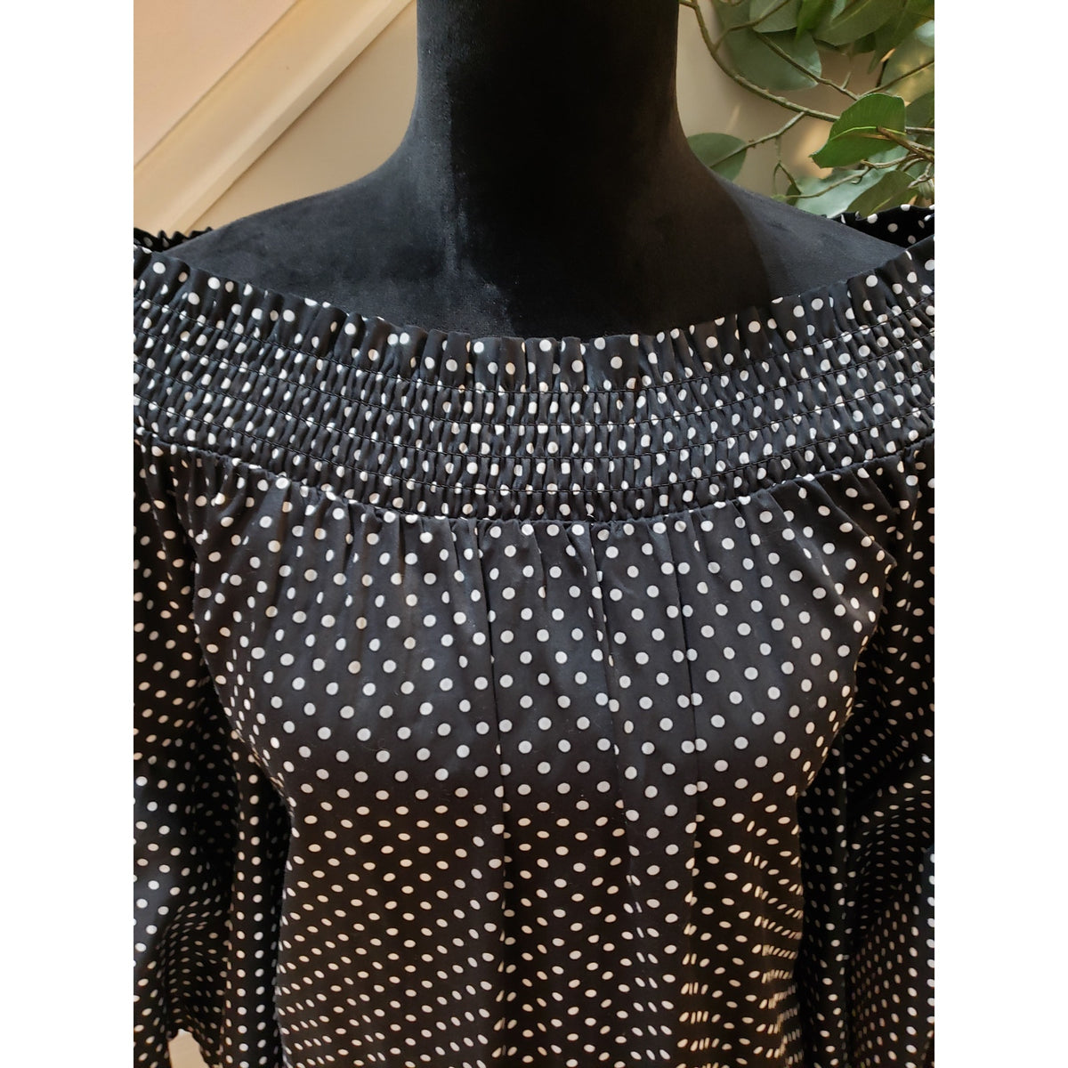 New York & Company Fit & Flare Dress Womens Size S Black Cotton Flared Sleeve