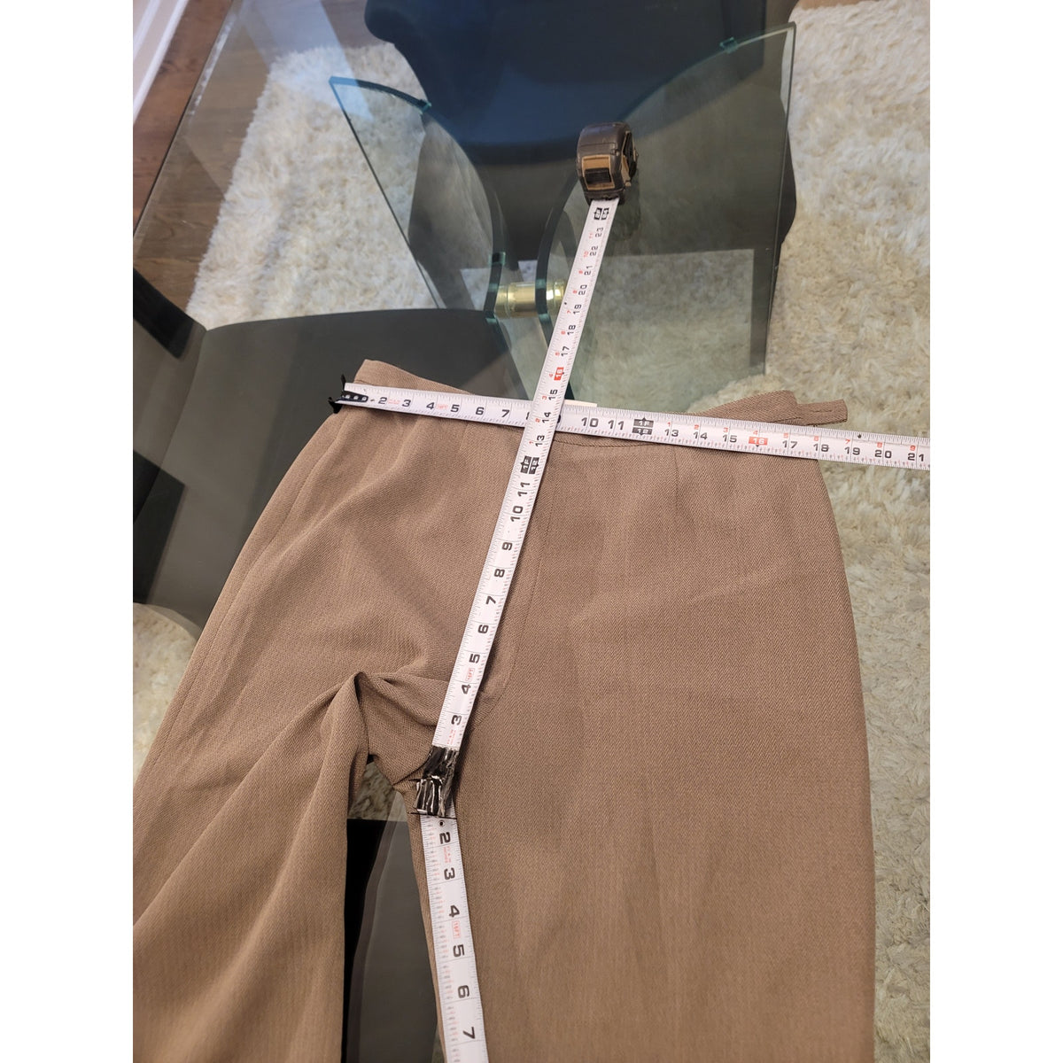 Le Suit Pants Suit Women's SZ 14 Tan 3-Button Tailored Blazer Long Sleeve Lined