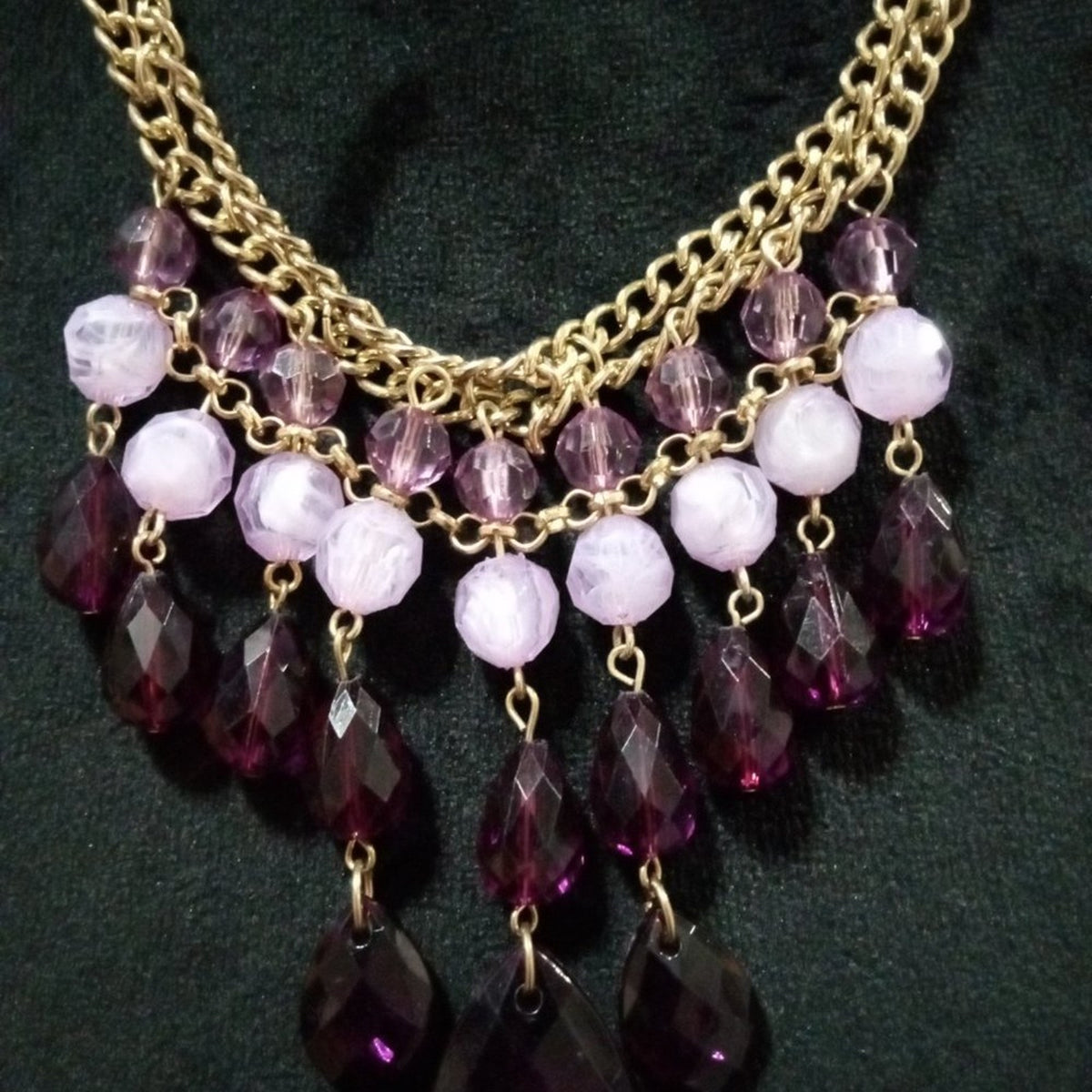 Womens Fashion Elegant Rhinestones Charm Statement Necklace with Lobster Clasp