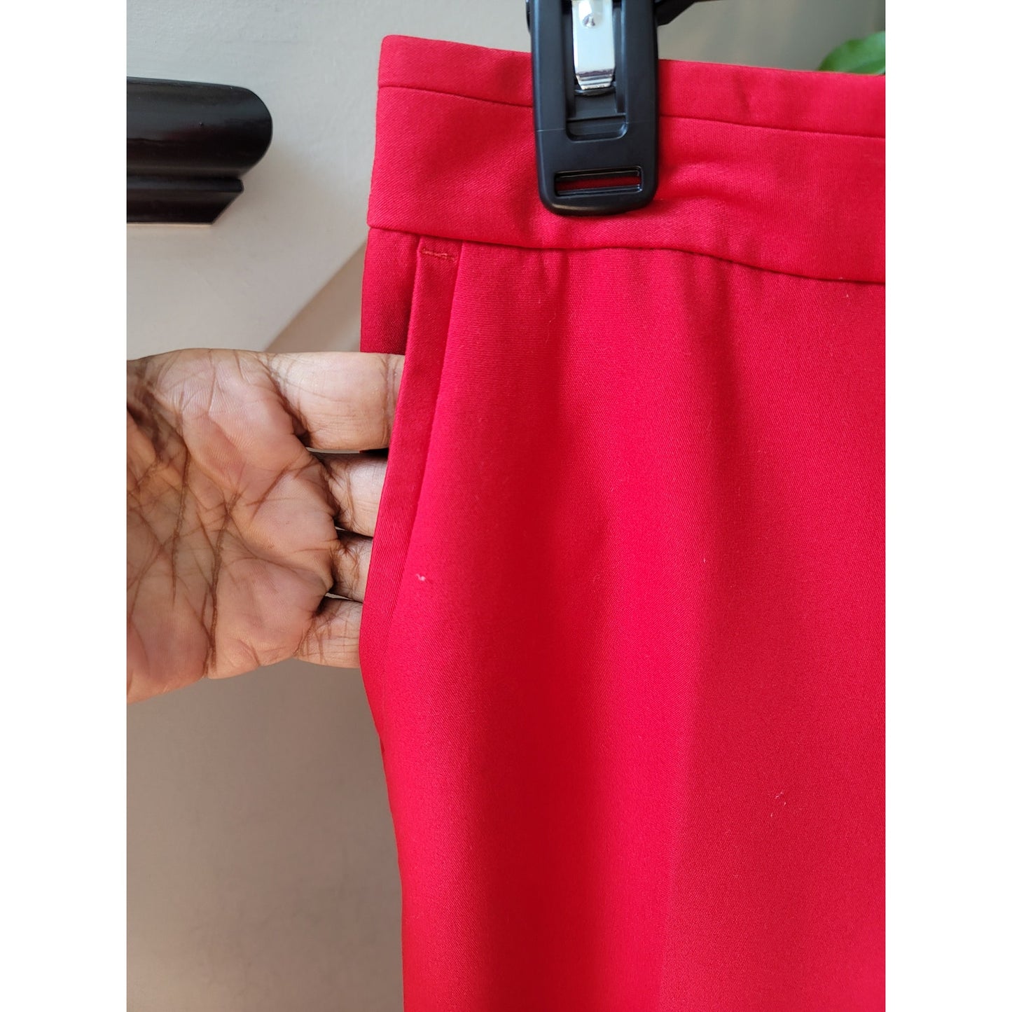 Express Columnist Pants Women's 2R Red Stretch Trousers Slim Fit Work Casual