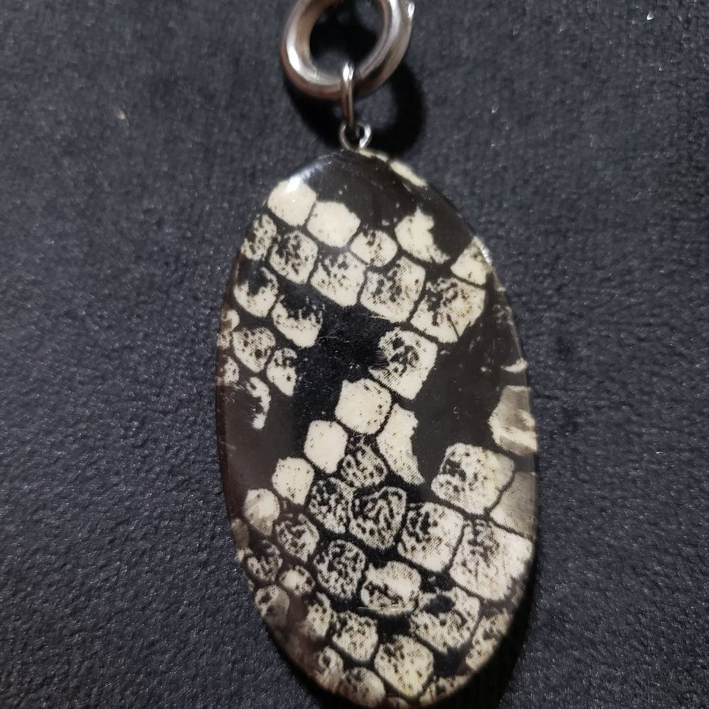 Premier Design Stone Mixed Media Silver Tone Adjustable Long Necklace w/ Lobster