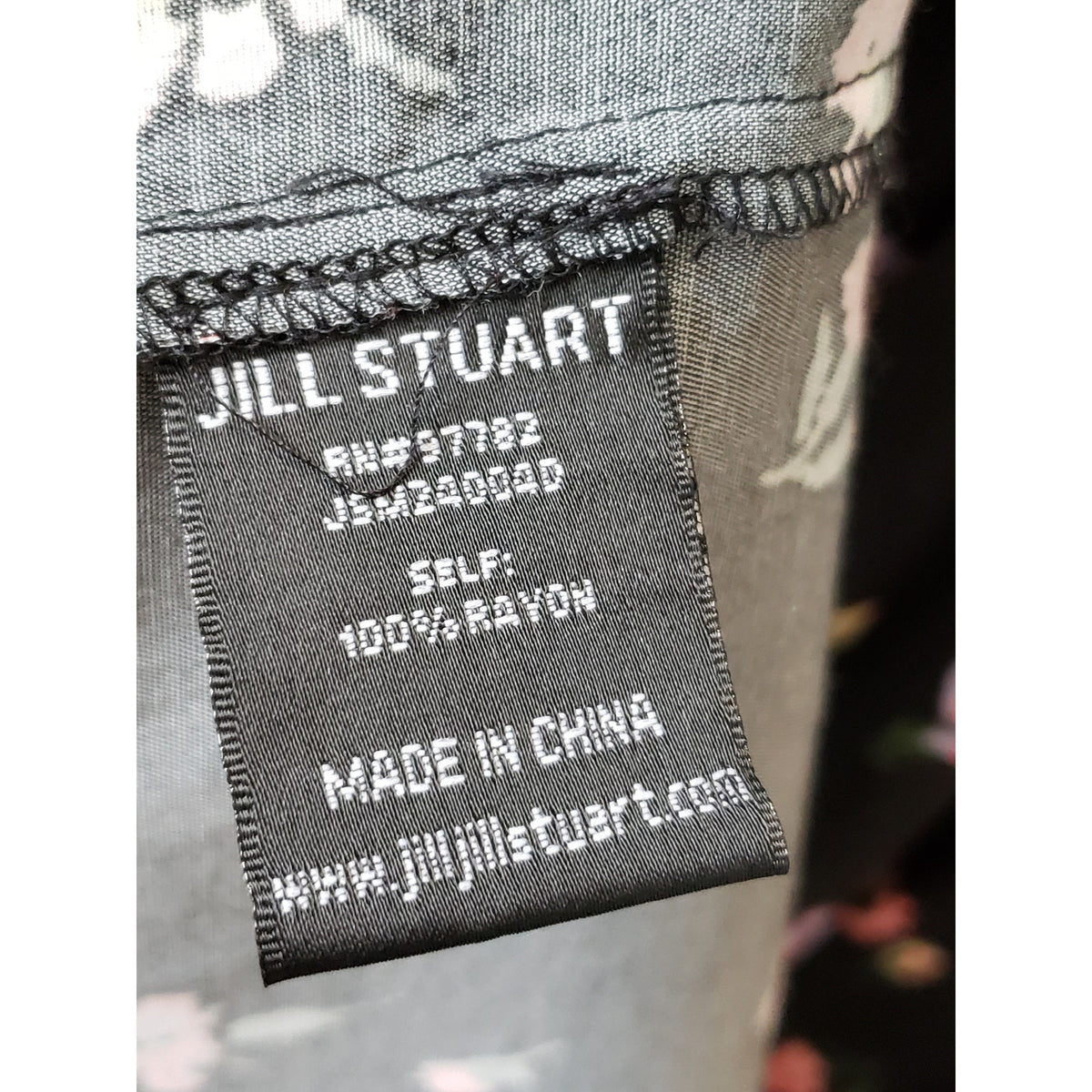 Jill Stuart Shirt Dress Women XS Black Floral Ruffle Pleated Collar Button Front