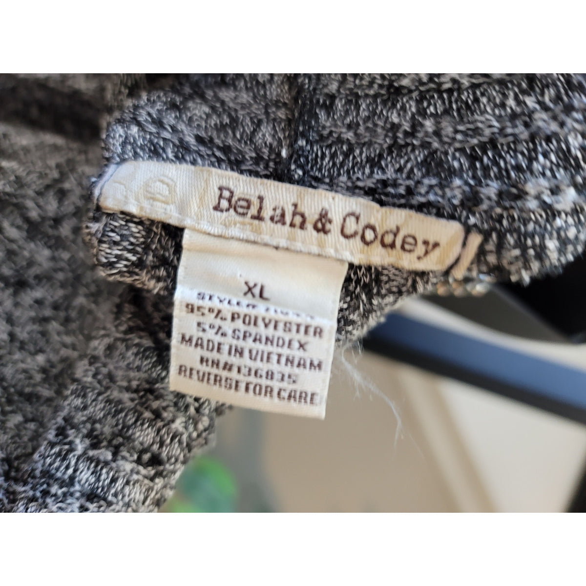 Belah & Codey Long Duster Vest Women's Size XL Gray Marled Ribbed Sleeveless