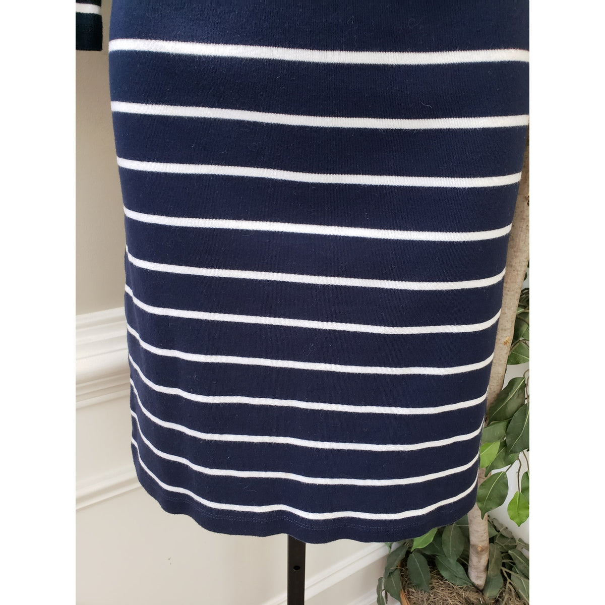 Lauren Ralph Lauren T-Shirt  Dress Womens Small Blue Striped Boat Neck