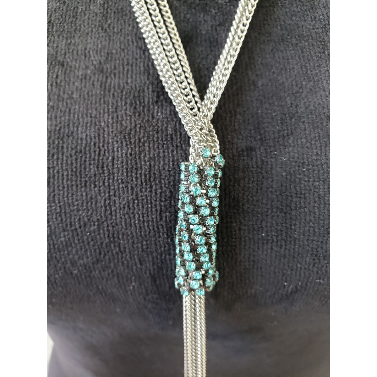 Womens Silver Tone Multi Chains Y Shape Long Tassel Necklace Jewelry w/ Lobster