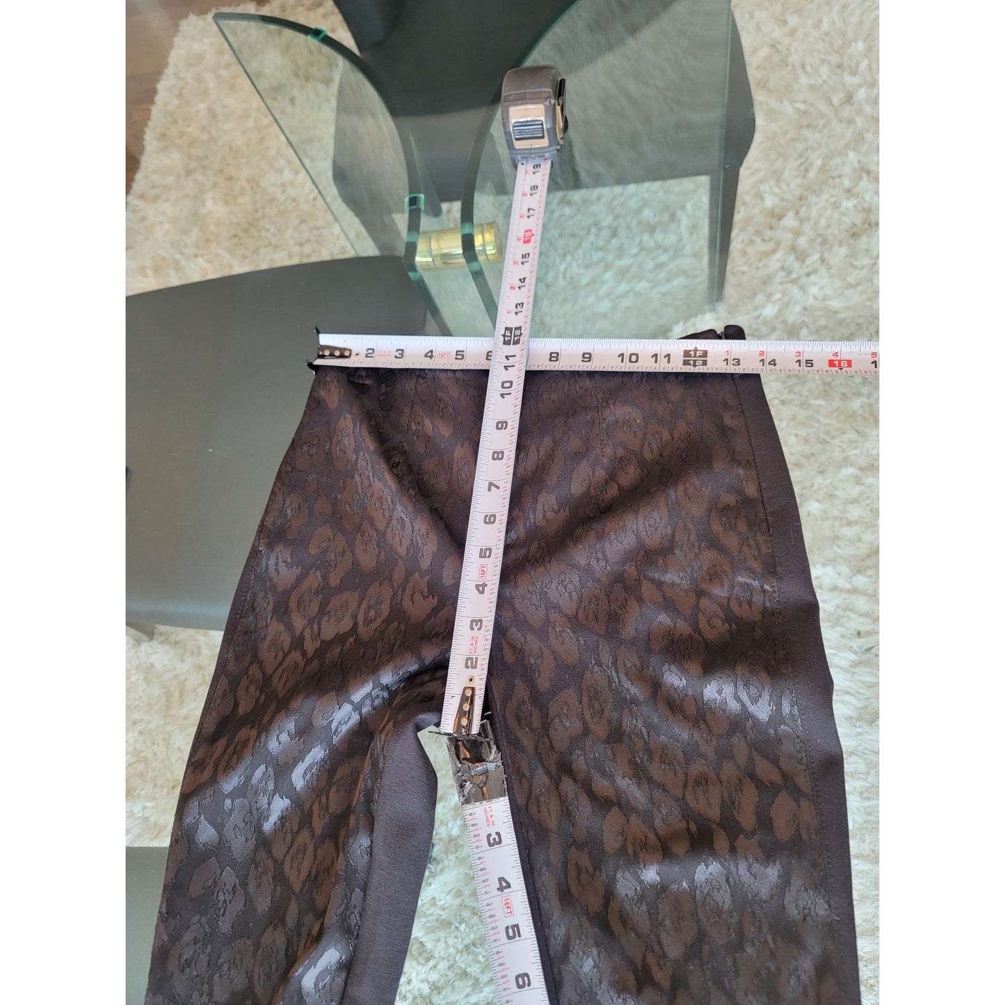 White House Black Market Skinny Pants Women's 0 Black Jacquard Stretch Slim Fit