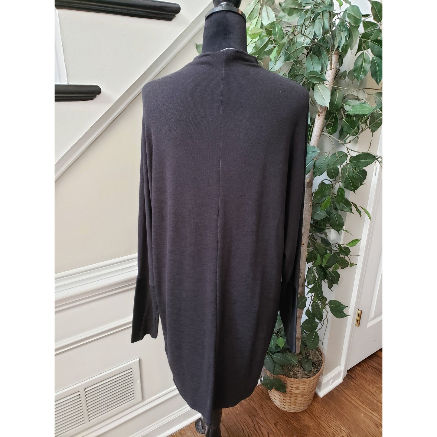 Express Sweater Dress Womens Small Black Stretch Long Sleeve Turtleneck Pullover