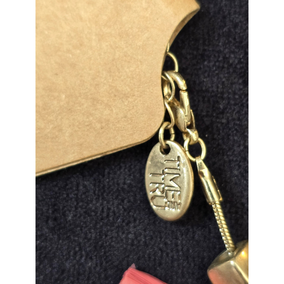 Coral Fringe Gold Disc Statement Necklace