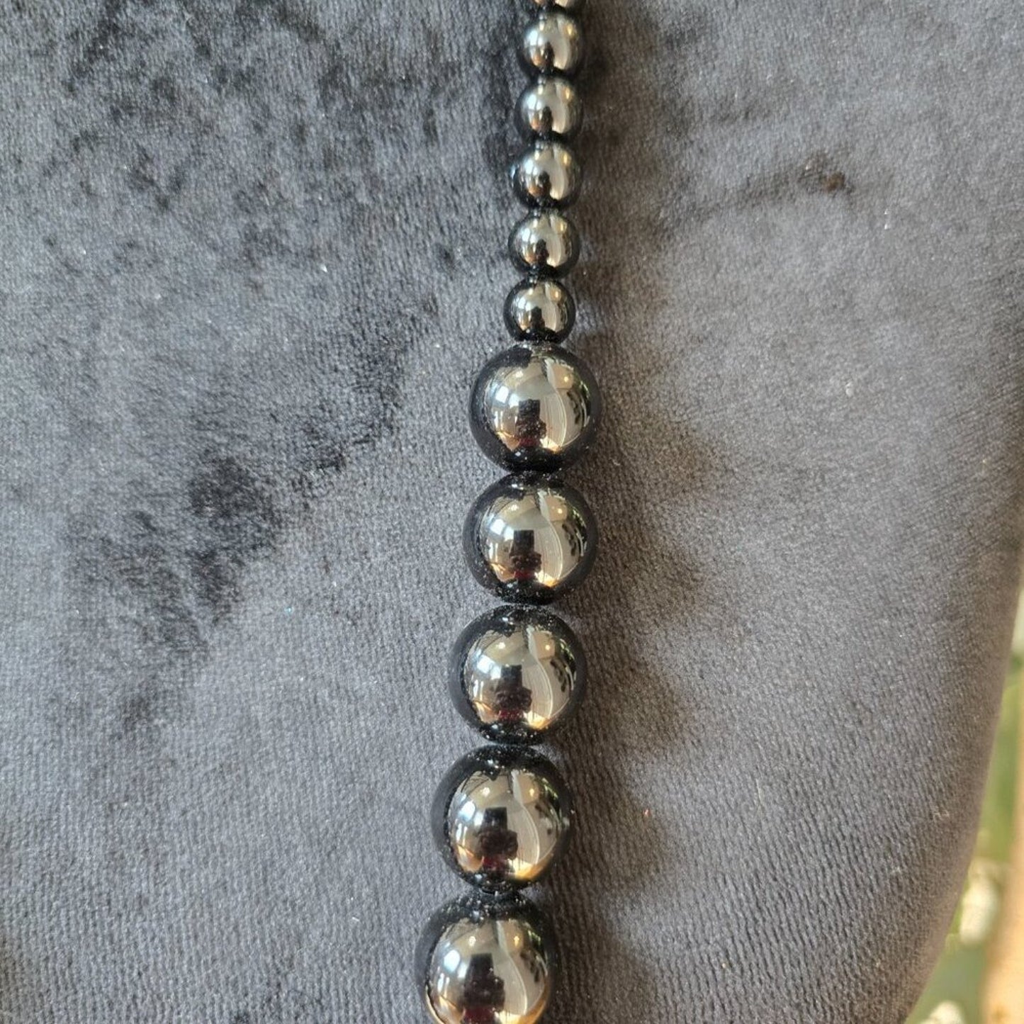 Womens Fashion Black Faux Pearl Beaded Chunky Necklace Jewelry