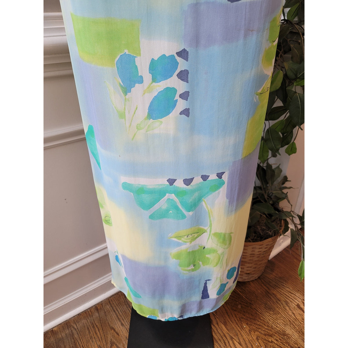 RJ Collection Dress Womens 14 Multicolor Sleeveless Long USA Made Floral